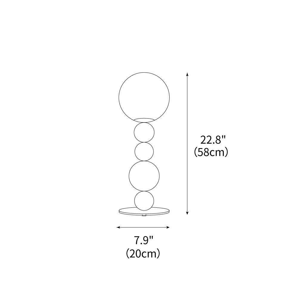 Round Balls Stacking Table Lamp 7.9"