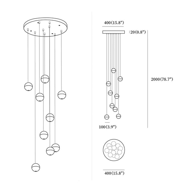 Round K9 Crystal Pendant Lamp