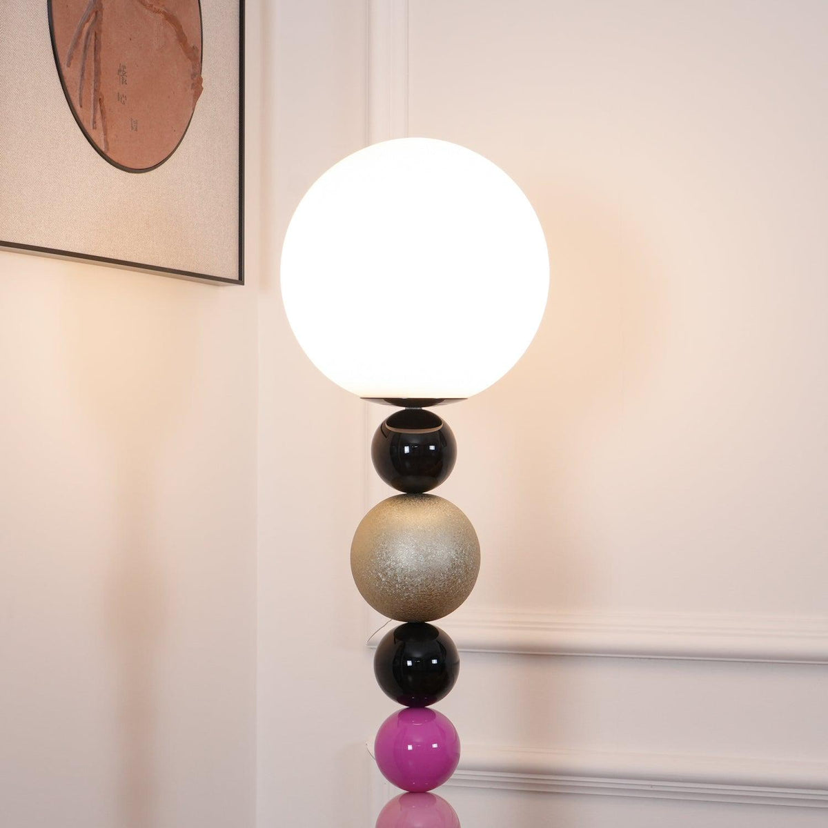 Round Balls Stacking Floor Lamp 11.8"