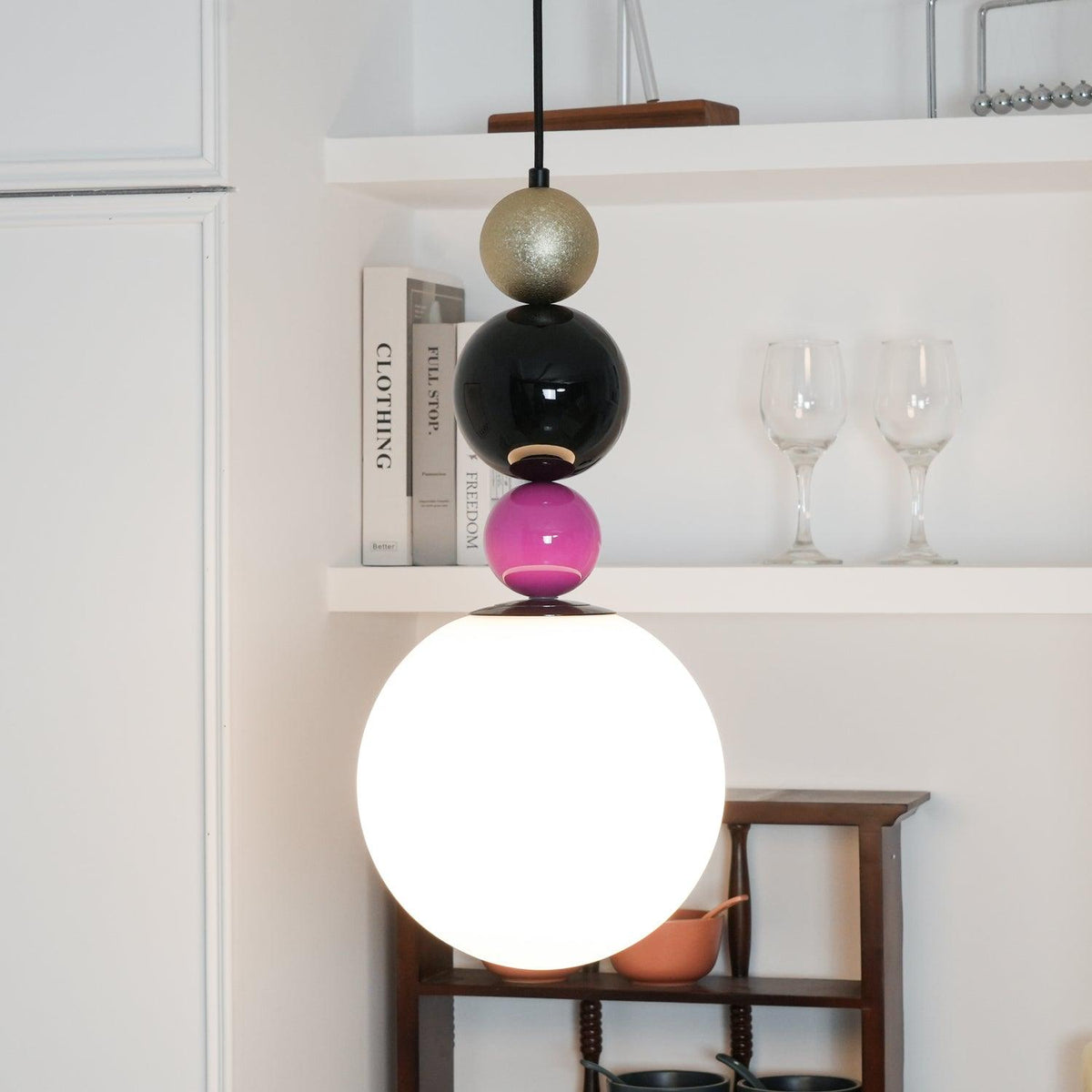 Round Balls Stacking Pendant Lamp 9.8"