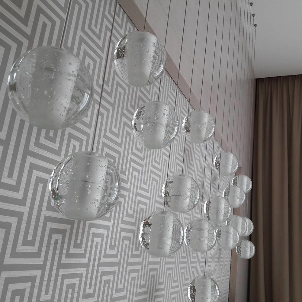 Round K9 Crystal Pendant Lamp