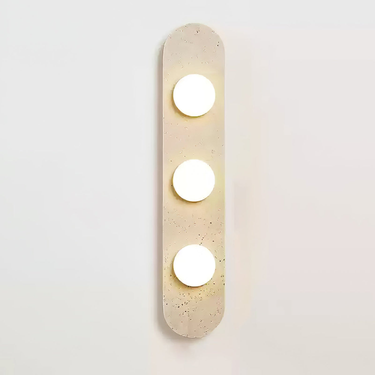 Rounded Travertine Wall Sconce