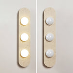 Rounded Travertine Wall Sconce