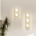 Rounded Travertine Wall Sconce
