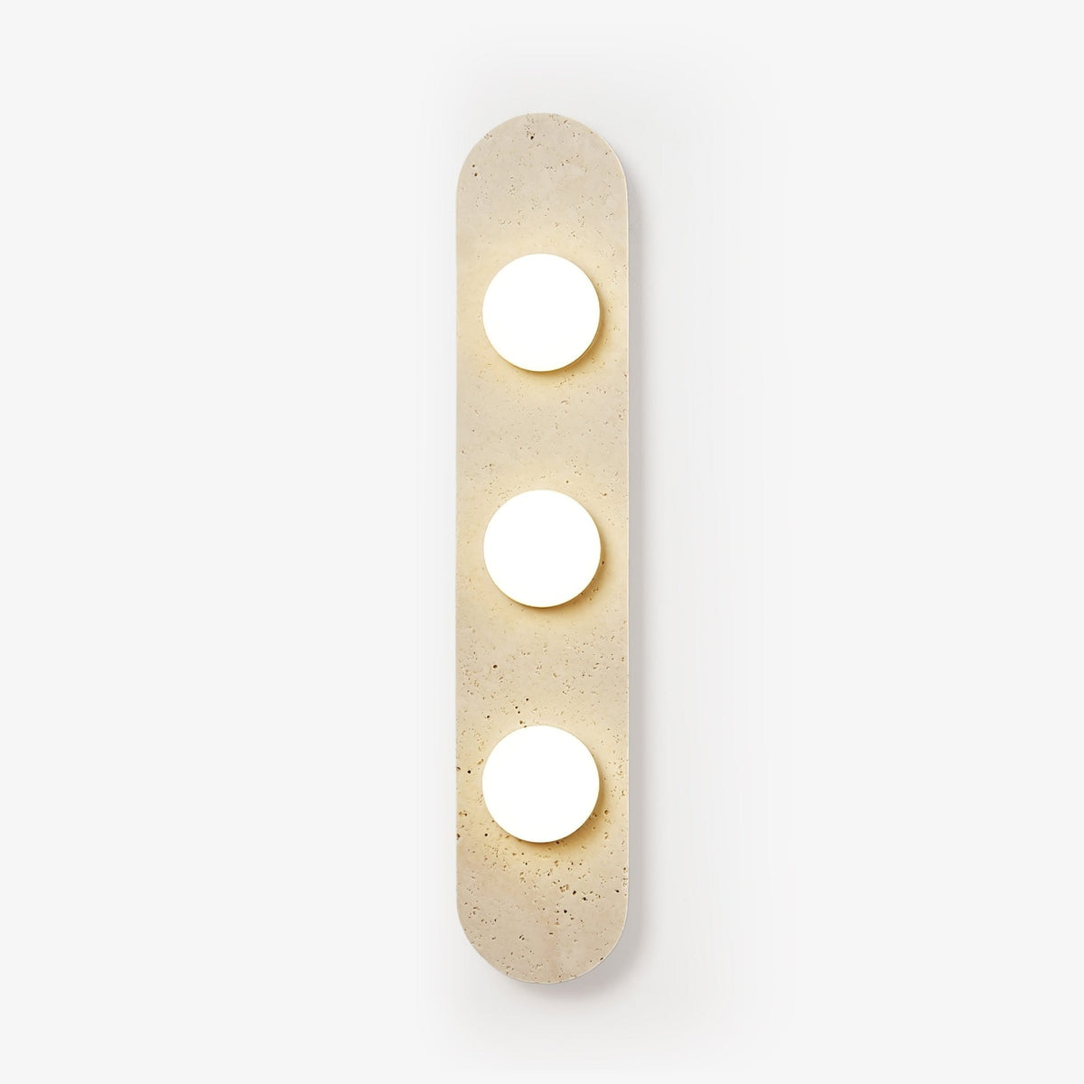 Rounded Travertine Wall Sconce