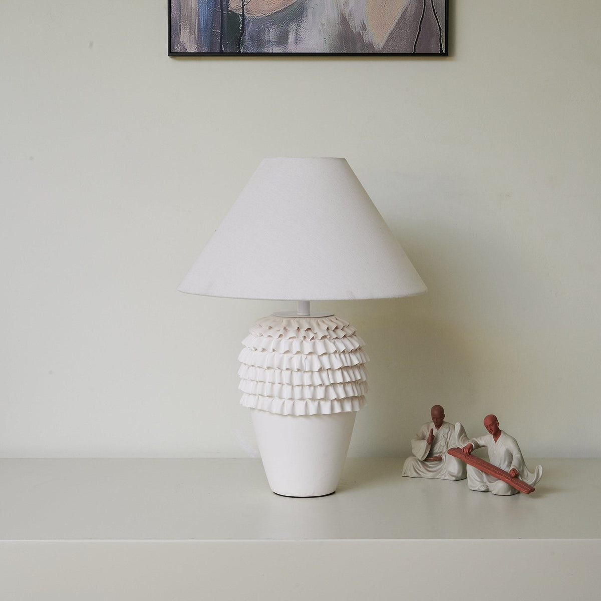 Ruffle Ceramic Table Lamp