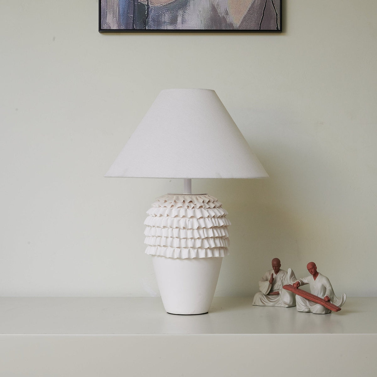 Ruffle Ceramic Table Lamp