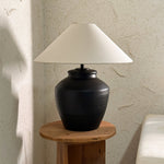 Rustic Black Ceramic Table Lamp