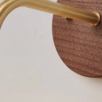 Walnut Wood LED Wall Lamp Sconce Pull Chain Switch Adjustable Art Light