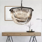 Afralia™ Black Metal E14 Led Pendant Lights: Retro Loft Chain Hanging Lamp for Living Room