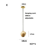 Geometry Marble LED Chandelier for Living Room Kitchen Island