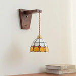 Glass Walnut LED Wall Lamps Modern Bathroom Mirror Light Fixtures