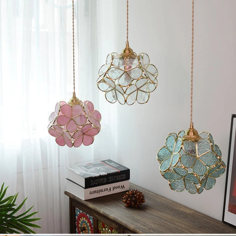 Glass Copper LED Pendant Lamp | Nordic Modern Luxury Hanging Light