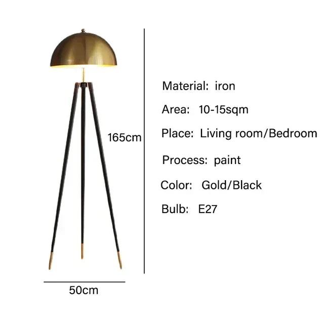 Mushroom Table Lights Floor Lamp Tripod for Living Room Bedroom