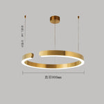 Nordic Ring LED Pendant Chandelier for Home Living Dining Kitchen Lighting