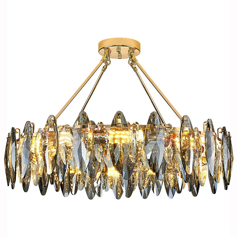 Crystal Chandelier Light: Modern LED Pendant Lamp for Bedroom & Living Room.