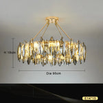 Crystal Chandelier Light: Modern LED Pendant Lamp for Bedroom & Living Room.
