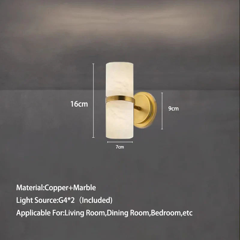 Moonshade Marble & Copper Chandelier