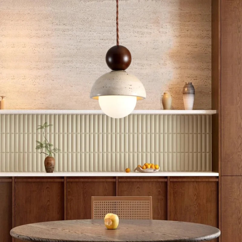 Yellow Travertine LED Pendant Lights - Modern Nordic Home Decor