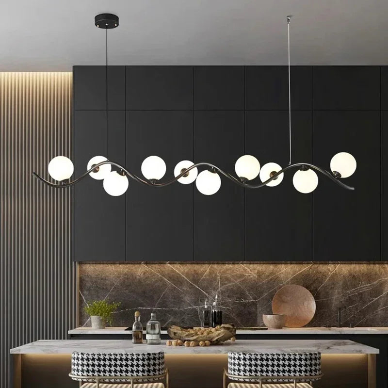 Nordic Glass Ball LED Pendant Lights for Home Decor and Lighting Fixture