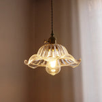 Green Stripe Glass Pendant Lamp Fixture for Home Decor & Kitchen Lighting