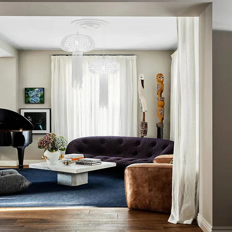 Art Deco Dimmable Hanging Chandelier Lighting for Foyer and Dining Room