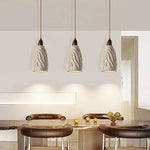 Modern Cement Hanging Light Fixture Aisle Bar Coffee Lampshade LED Pendant