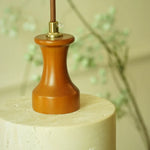 Wabi Sabi LED Pendant Lights Brown Wood Stone Yellow Travertine Hang Lamp