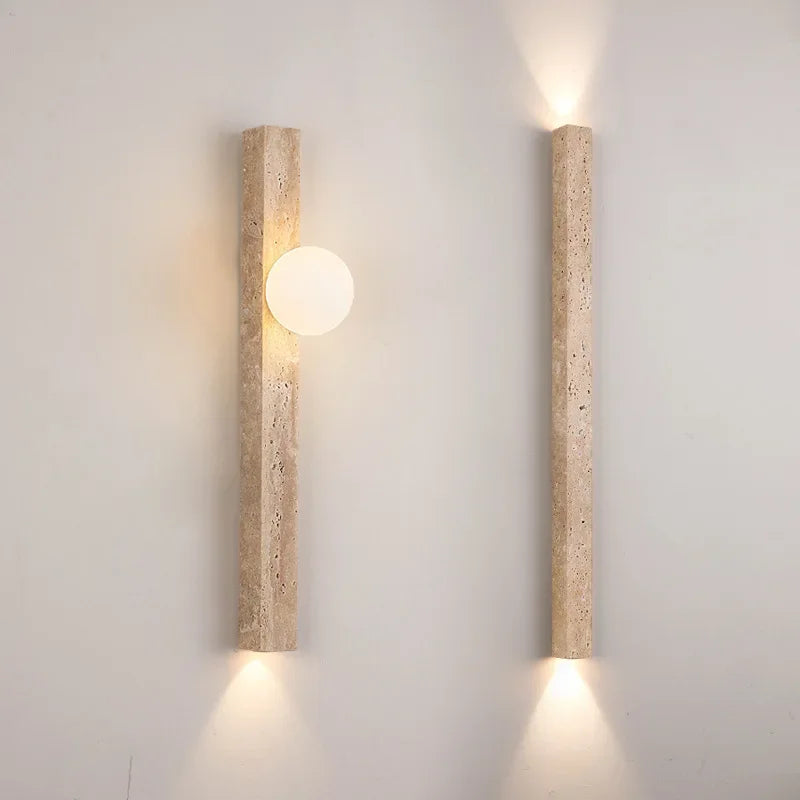 Travertine Wall Lamp Sconce Light for Home Decor & Ambiance