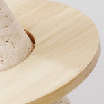 Yellow Travertine Wood LED Pendant Lamp - Nordic Modern Living Dining Room Light