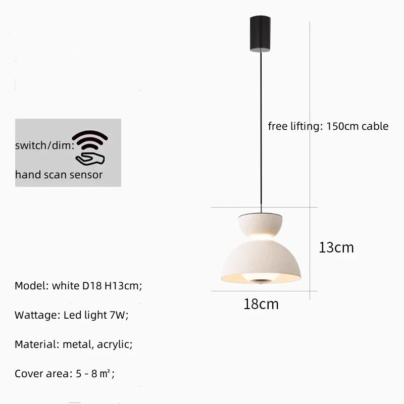 Nordic Hand Scan Sensor LED Wall Scones, Modern Metal Luminarias for Indoor Lighting
