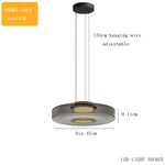 Glass Plate Ceiling Pendant Lights LED Fixture