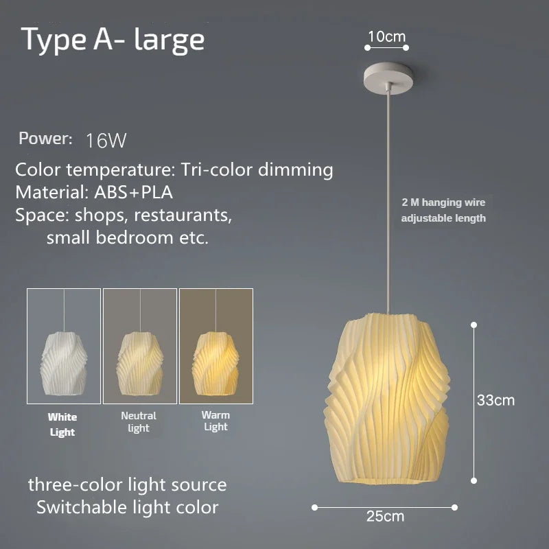 Modern 3D Printing Ceiling Chandelier for Home Dining Room Bedroom Decor