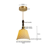 Ceramic Copper LED Pendant Light for Kitchen Dining Bedroom Decor