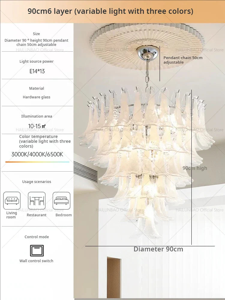 Elegant Crystal Chandelier for Duplex Apartment & Villa Staircase