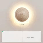 Round Stone Wall Mounted LED Sconce for Living Room & Bedroom