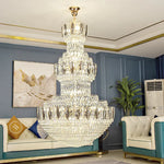 Crystal Chandelier: Postmodern Light Luxury for Hotel Lobby, Villa, and Duplex Floors