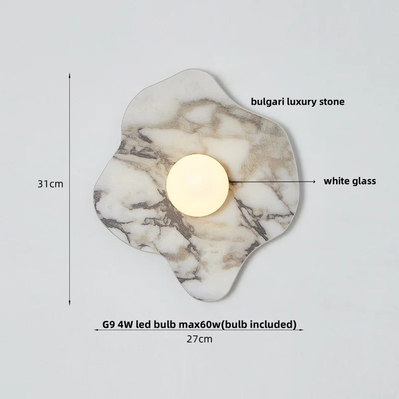 White Glass LED Wall Sconce, Nordic Modern Stair Light Fixtures