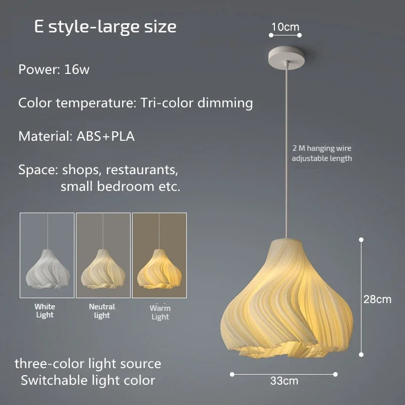 Modern 3D Printing Ceiling Chandelier for Home Dining Room Bedroom Decor