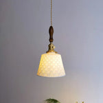 Ceramic Copper LED Pendant Light for Kitchen Dining Bedroom Decor