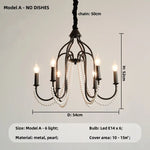 Elegant Black Crystal Chandelier Pendant Light for Living Room
