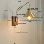 Copper Ceramic LED Wall Lamps Modern Style for Bedroom Living Room Bar