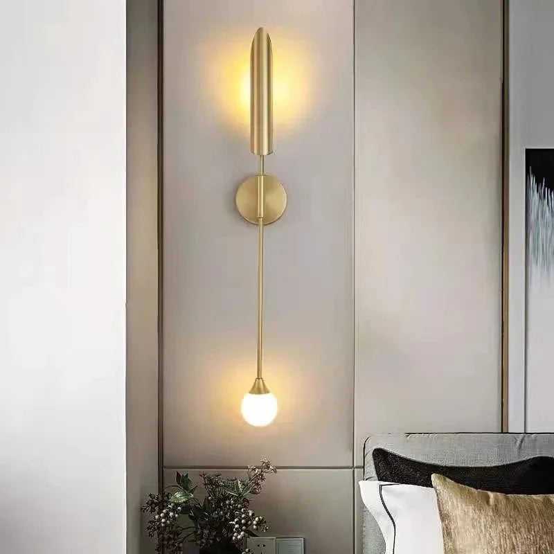 Golden Luxury Wall Light for Elegant American Style Interior