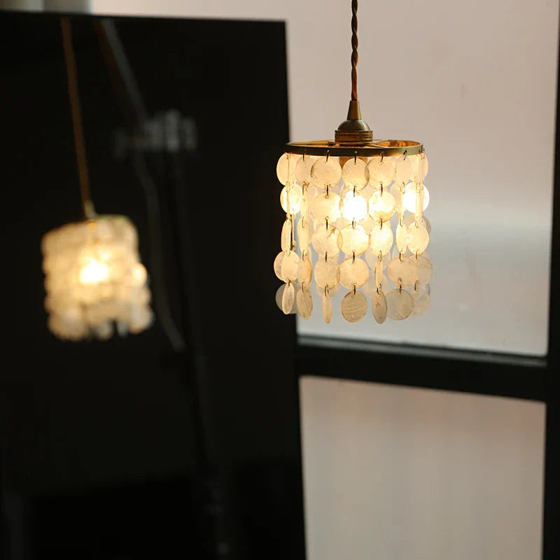 Shell LED Pendant Light - Modern Nordic Copper Hanging Lamp