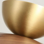 Nordic LED Walnut Wood Glass Wall Light - Modern Simple Luminaire