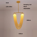 LED Aluminum Ceiling Chandelier Lighting Hanging Lamps for Foyer