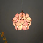 Glass Flower LED Pendant Light Fixture for Modern Luxury Home Decor