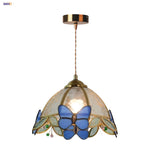 Butterfly Tiffany Glass Pendant Lamp Modern Nordic LED Hanging Light