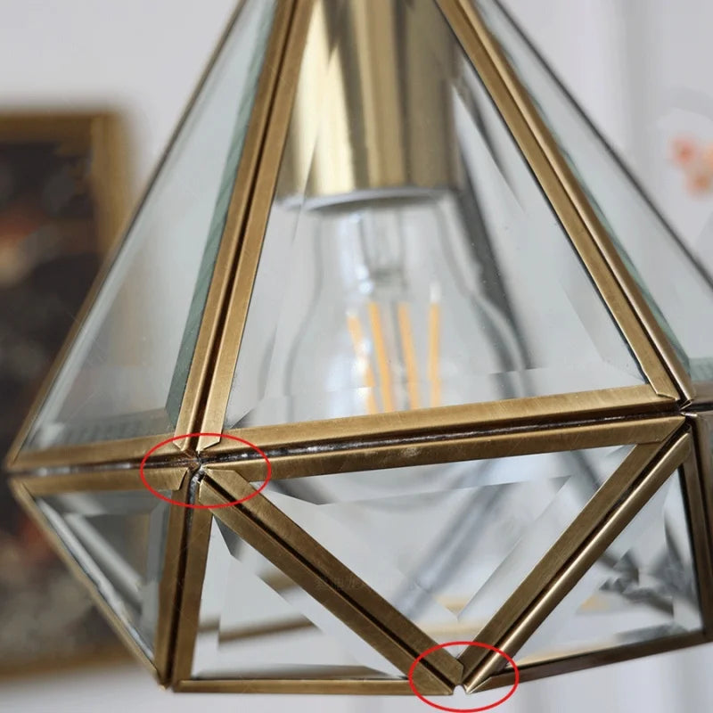 Glass LED Pendant Light Fixture Modern Nordic Hang Lamp for Dining Room