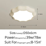 Nordic Flower LED Ceiling Light Cream Green White Round Bedroom Hotel Bathroom Afralia™